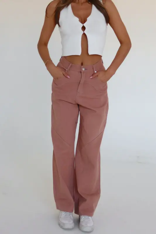 Terra Stitch Detail Wide Leg Pant | Madida Clothing