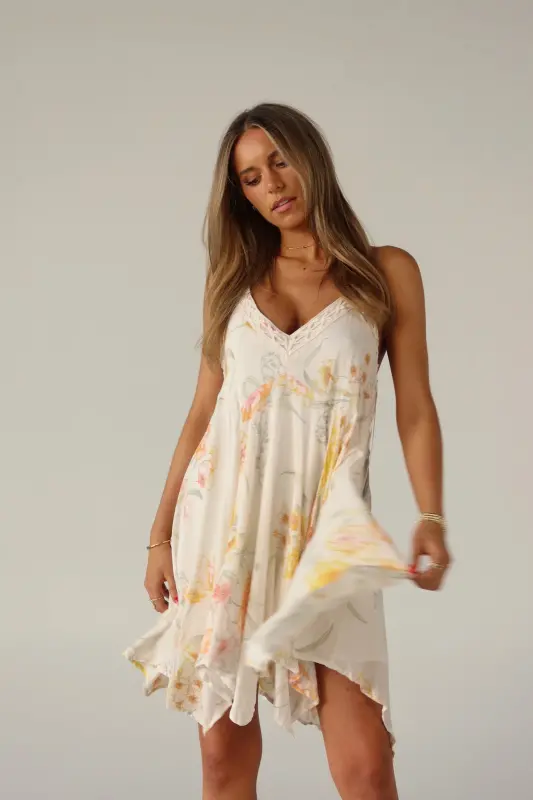 Renata Floral Tunic Mini Dress